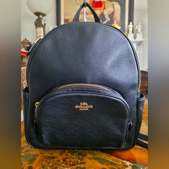 Coach Black Leather Backpack - Picture 3 of 10